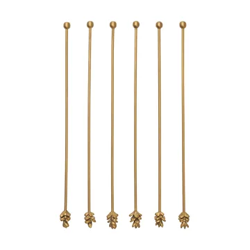 Forest cocktailprikkers 6-pack - Messing - Ferm Living