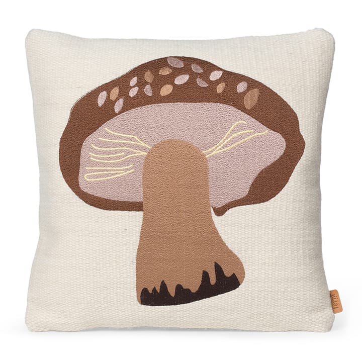 Forest geborduurd kussen 40x40 cm - Porcini - Ferm LIVING