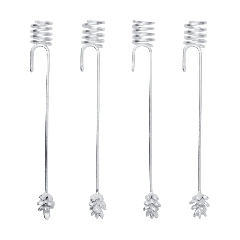 Forest kerstboomkaarsenhouders 4-pack, Zilverkleurig Ferm Living