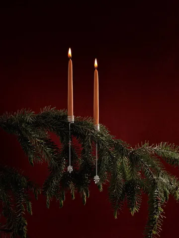 Forest kerstboomkaarsenhouders 4-pack - Zilverkleurig - Ferm Living