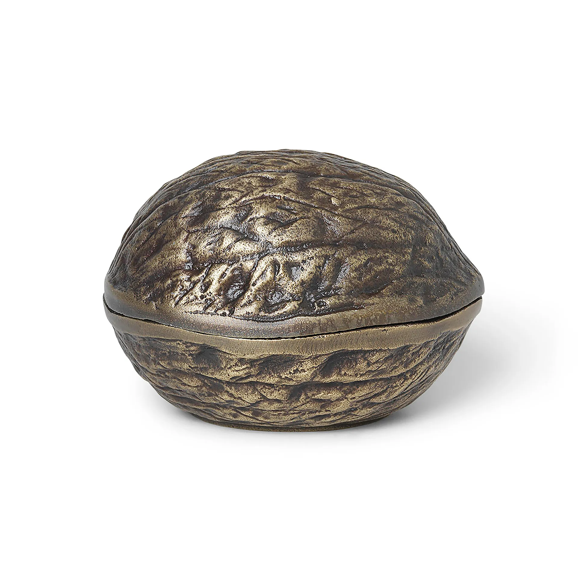 Forest nut box notenschaaltje met deksel 7,5 cm, Antiek messing Ferm Living