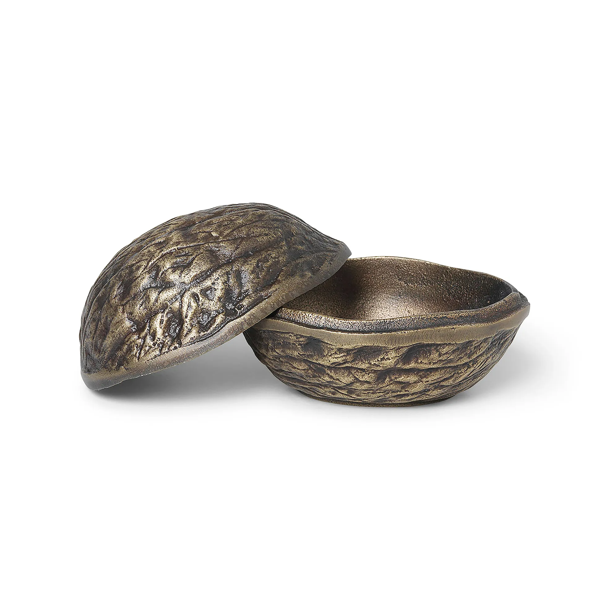 Forest nut box notenschaaltje met deksel 7,5 cm, Antiek messing Ferm Living