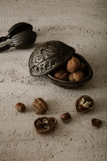 Forest nut box notenschaaltje met deksel 7,5 cm - Antiek messing - Ferm Living