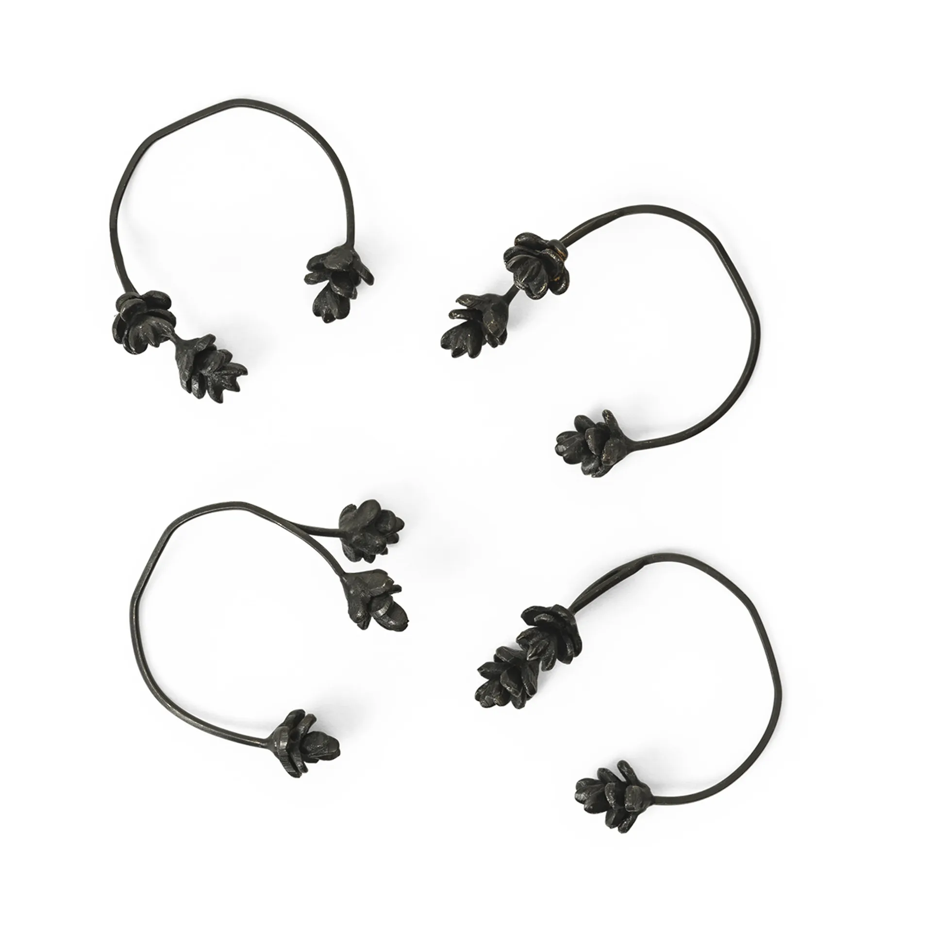Forest servetring 4-pack, Black brass Ferm Living
