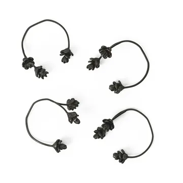 Forest servetring 4-pack - Black brass - Ferm Living