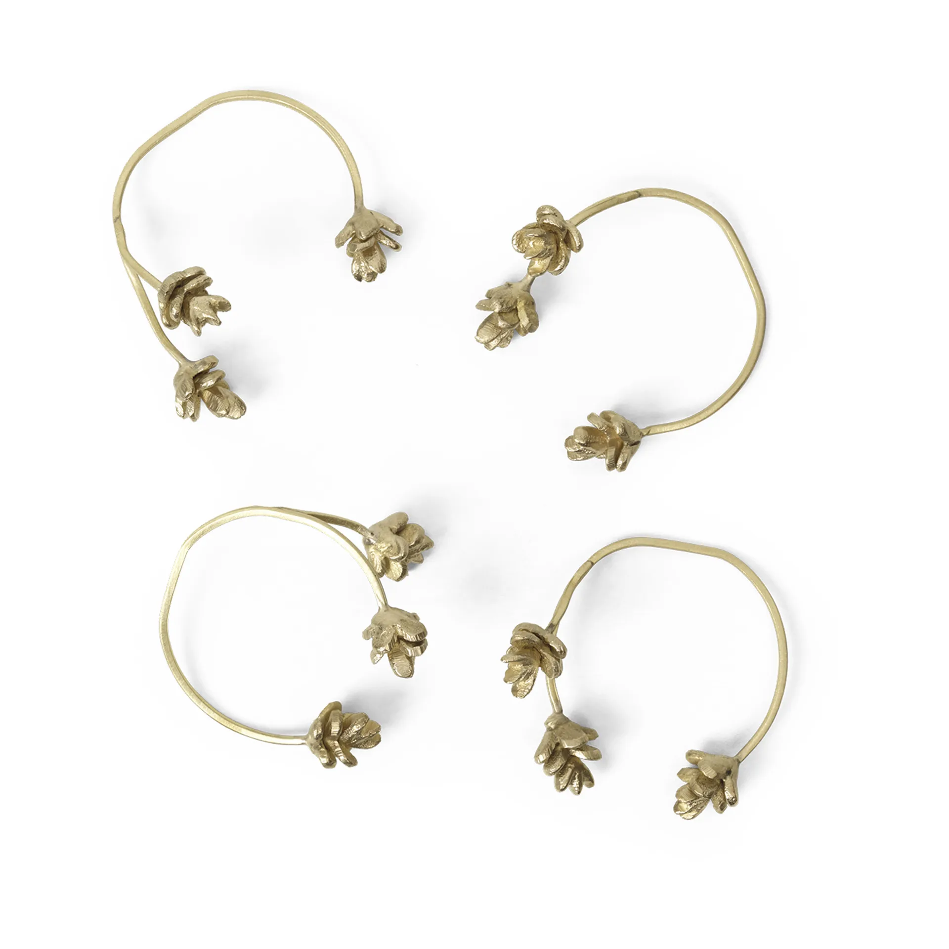 Forest servetring 4-pack, Brass Ferm Living