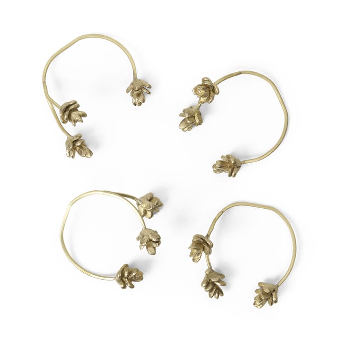 Forest servetring 4-pack - Brass - Ferm Living
