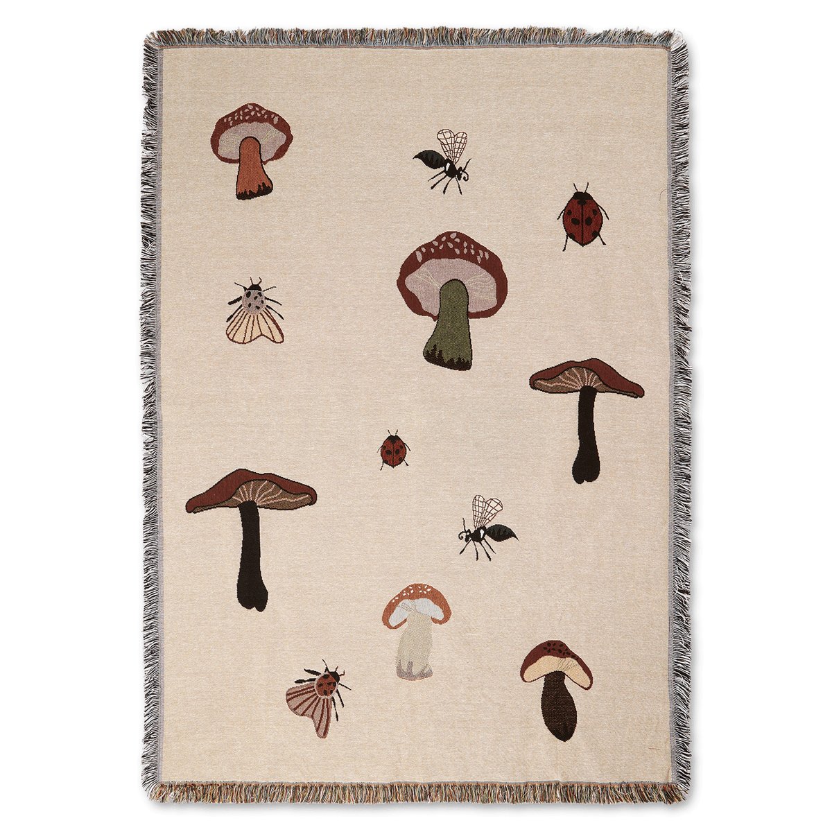 Ferm Living Forest tapestry plaid 120x170 cm Sand | Scandinavisch Interieur | Katoenen dekens & spreien | Beige