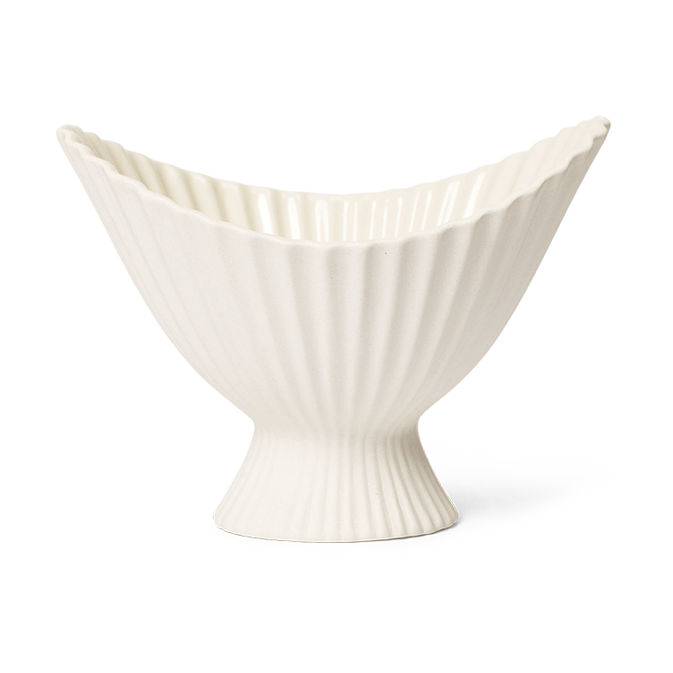 Ferm Living Fountain schaal 19 cm Off-white | Scandinavisch Interieur | Decoratieve schalen | Wit
