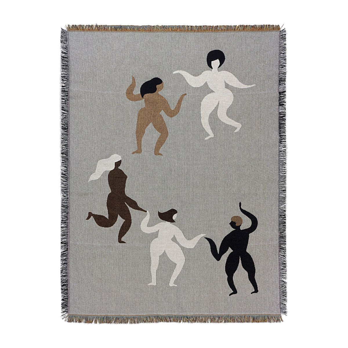 Ferm Living Free tapestry plaid 120x170 cm Grey | Scandinavisch Interieur | Katoenen dekens & spreien | Grijs