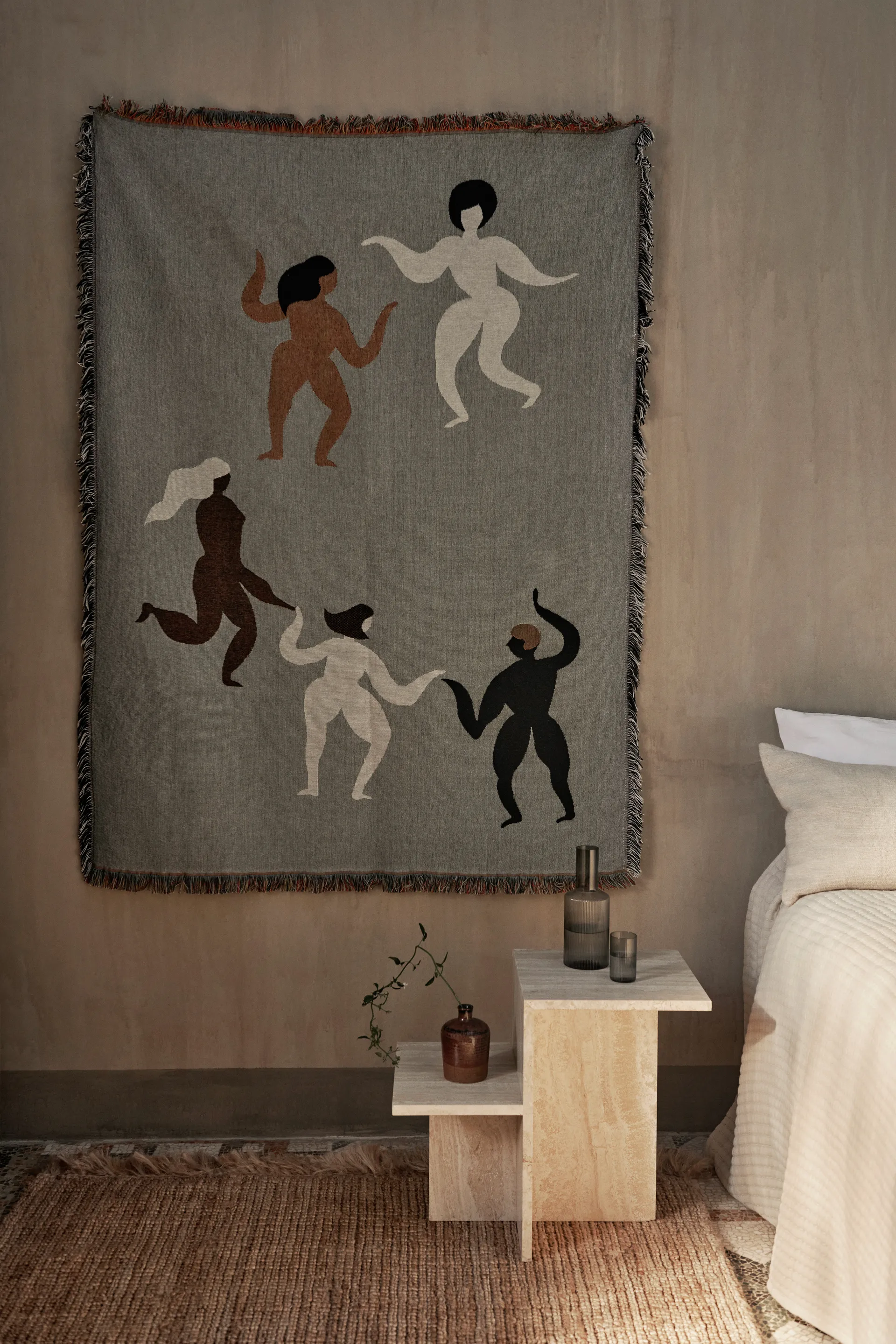 Free tapestry plaid 120x170 cm, Grey Ferm Living