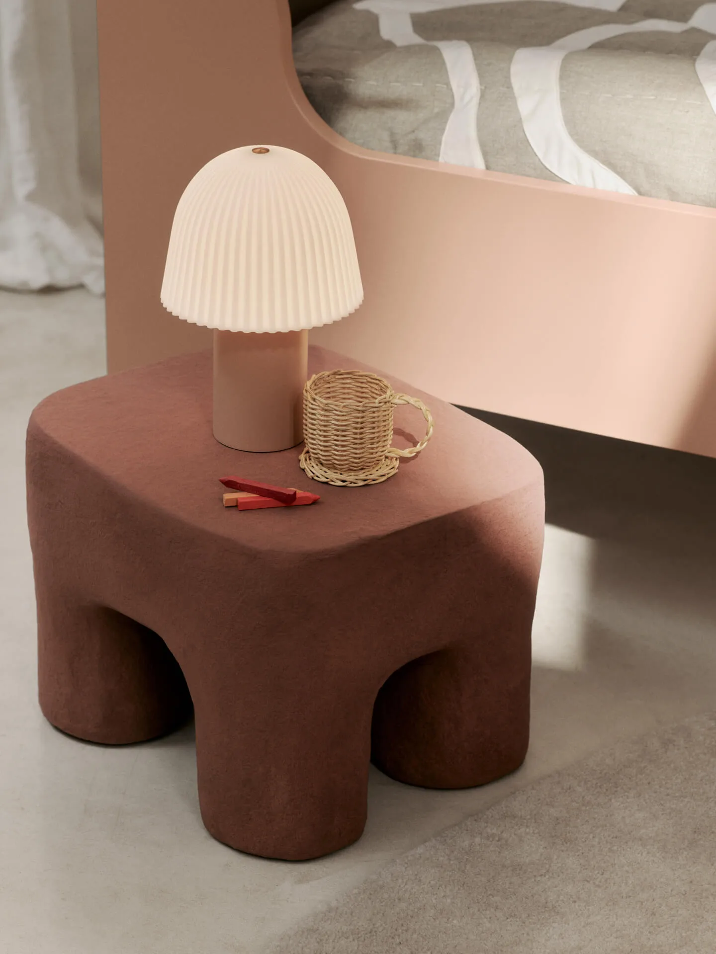 Frill draagbare lamp, Rose-white Ferm Living