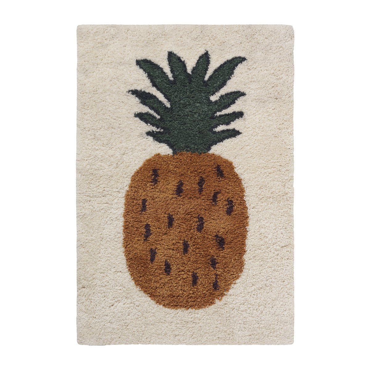 ferm LIVING Fruiticana vloerkleed S 80x120 cm Pineapple