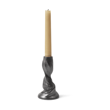 Gale kandelaar 13 cm - Blackened Aluminium - Ferm Living