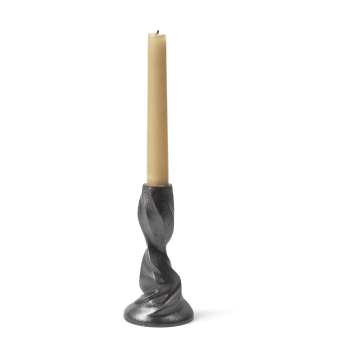 Gale kandelaar 13 cm, Blackened Aluminium Ferm Living