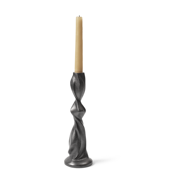 Gale kandelaar 25 cm, Blackened Aluminium Ferm Living
