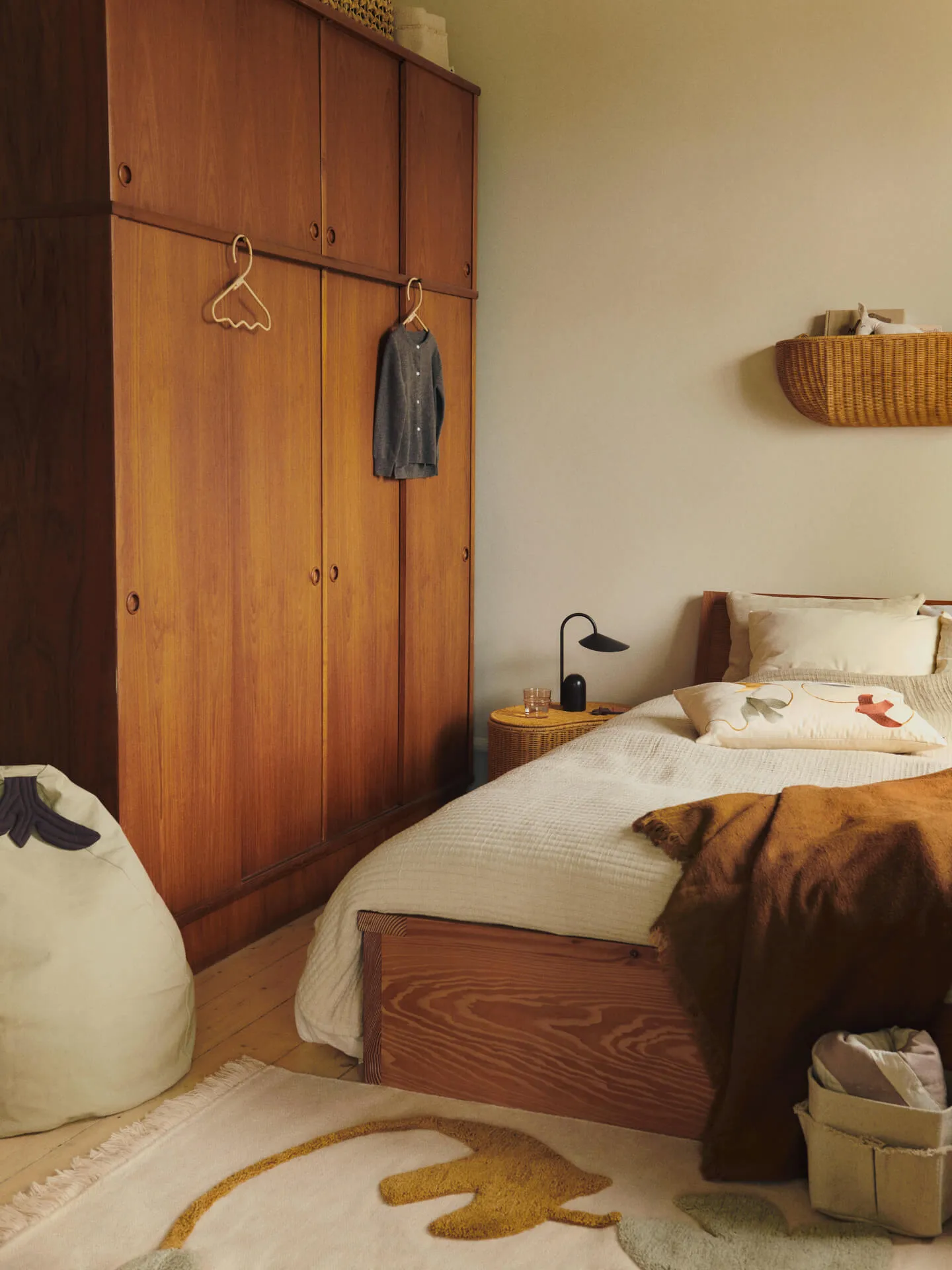 Geflochtene wall pocket wandmand 25x75 cm, Natural Ferm Living