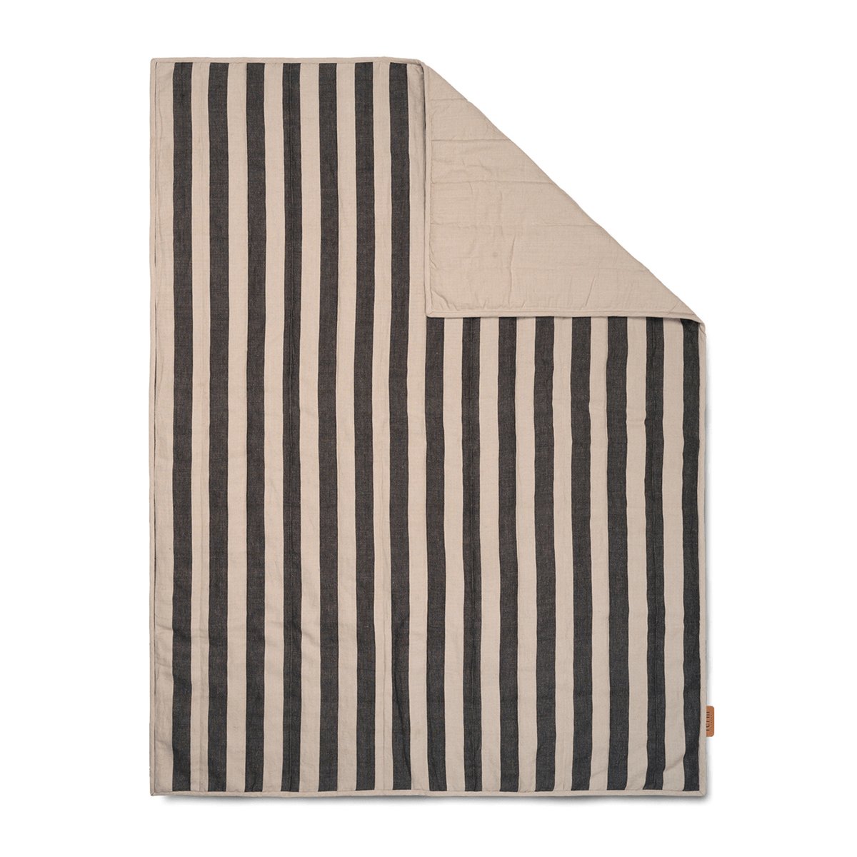 Ferm Living Grand deken 120x170 cm Sand-black | Scandinavisch Interieur | Katoenen dekens & spreien | Zwart