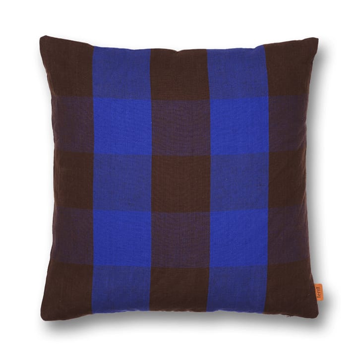 Grand kussen 50x50 cm - Chocolate-bright blue - Ferm LIVING