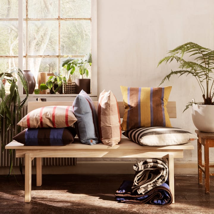 Grand kussen 50x50 cm, Lime-bright blue-chocolate Ferm Living