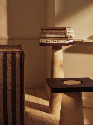 Grova bijzettafel - Travertin, 40x40x50 cm - Ferm Living