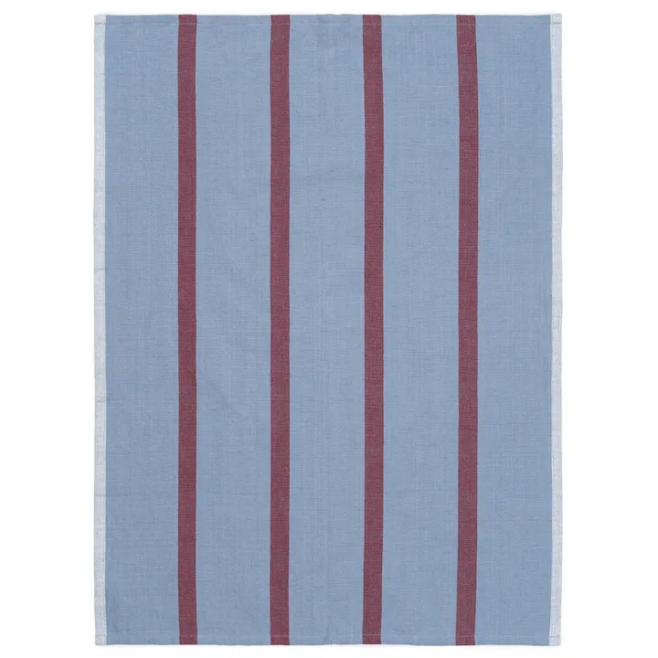 Hale keukendoek 50x70 cm - Faded blue-burgundy - Ferm Living