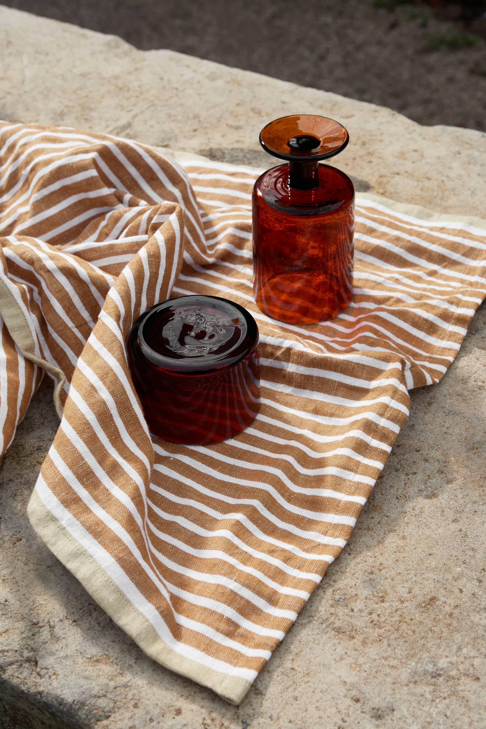 Hale keukendoek 50x70 cm, Golden brown-silver fern Ferm Living