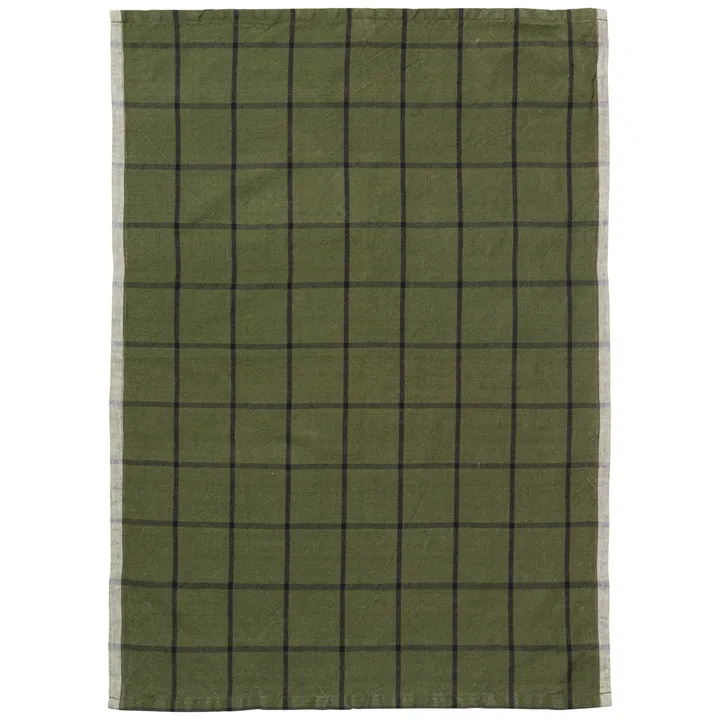 Hale keukendoek 50x70 cm - Green-black - Ferm Living
