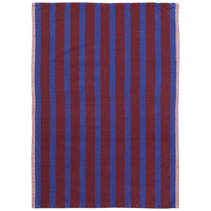Hale keukenhanddoek 50x70 cm - Brown-navy blue - Ferm LIVING