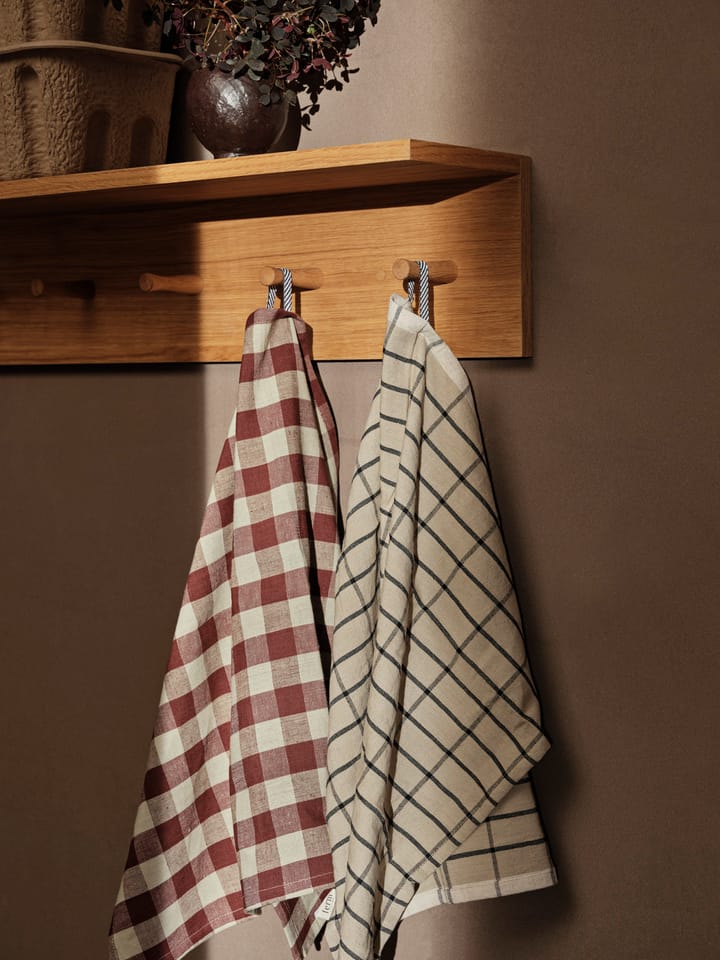 Hale keukenhanddoek 50x70 cm, Cinnamon-grey green Ferm Living