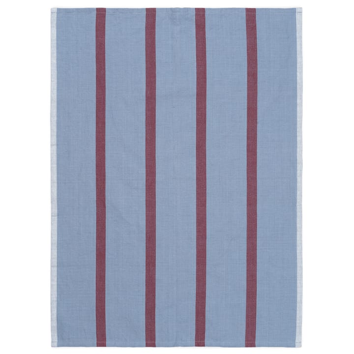 Hale keukenhanddoek 50x70 cm - Faded blue-burgundy - Ferm LIVING