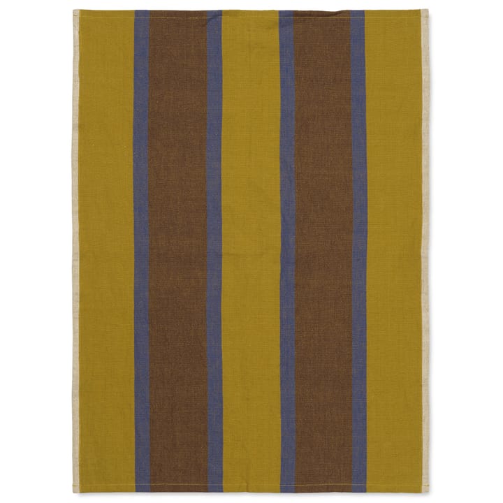 Hale keukenhanddoek 50x70 cm - Lime-bright blue-chocolate - Ferm Living