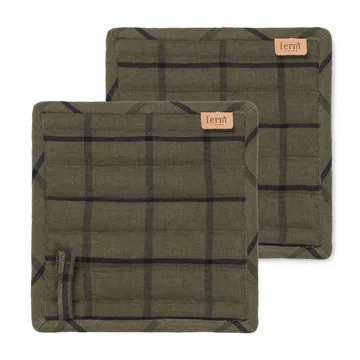 Hale pannenlap 2-pack - Groen-zwart - Ferm Living