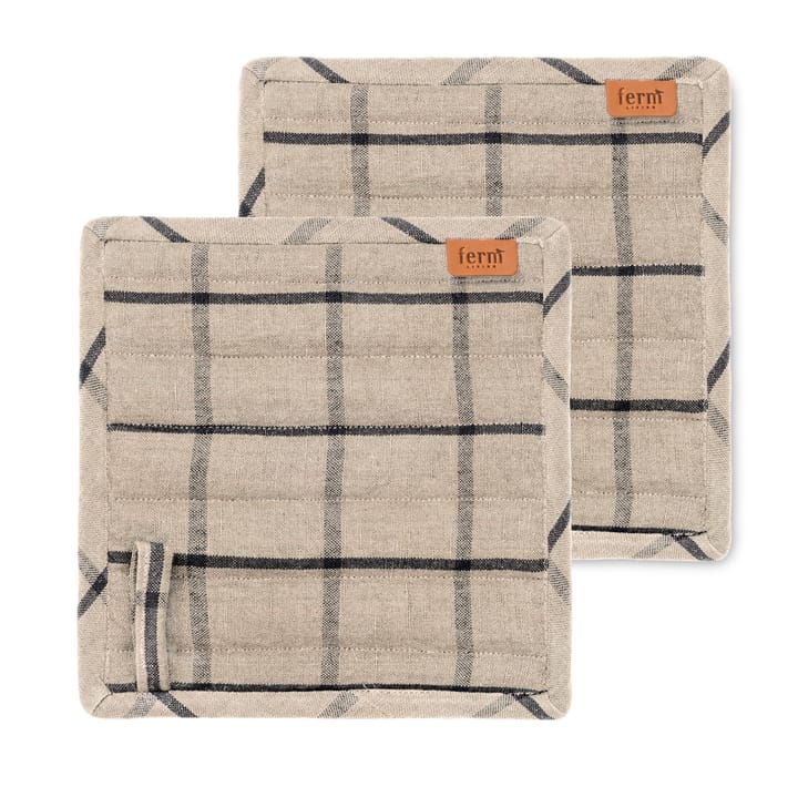 Hale pannenlap 2-pack - Zand-zwart - Ferm Living