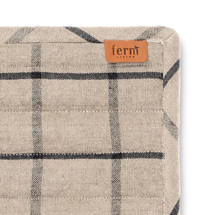 Hale pannenlap 2-pack, Zand-zwart Ferm Living