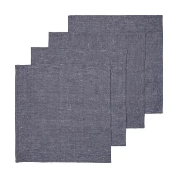 Hale servet 4-pack - Indigo blue, 35x35 cm - Ferm Living