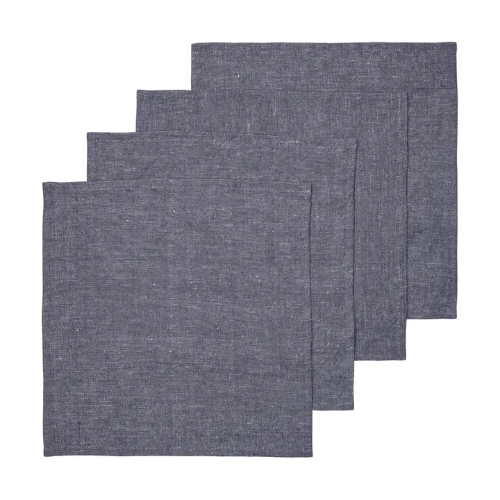 Hale servet 4-pack - Indigo blue, 35x35 cm - Ferm Living