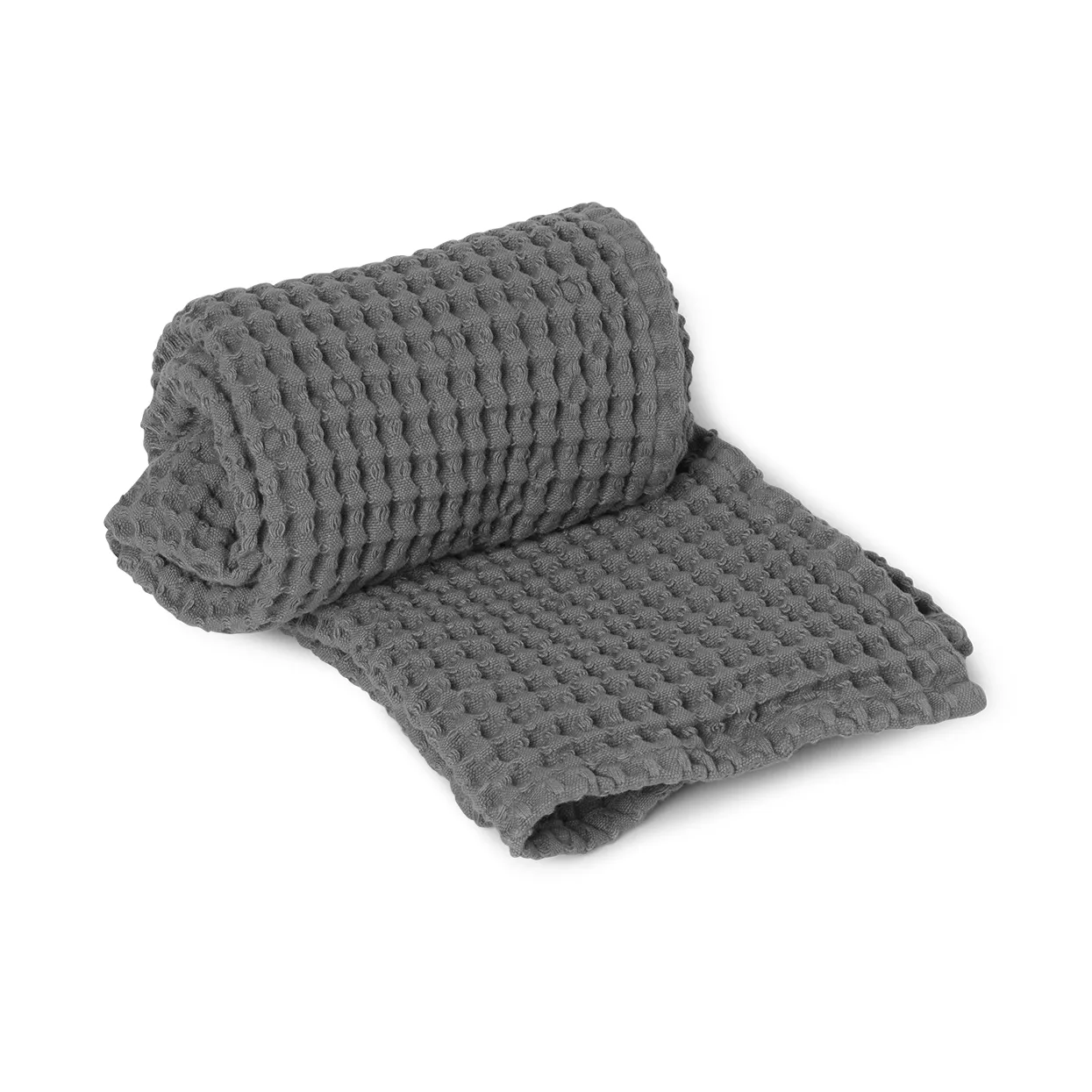 Handdoek ecologisch katoen grijs, 50x100 cm Ferm Living