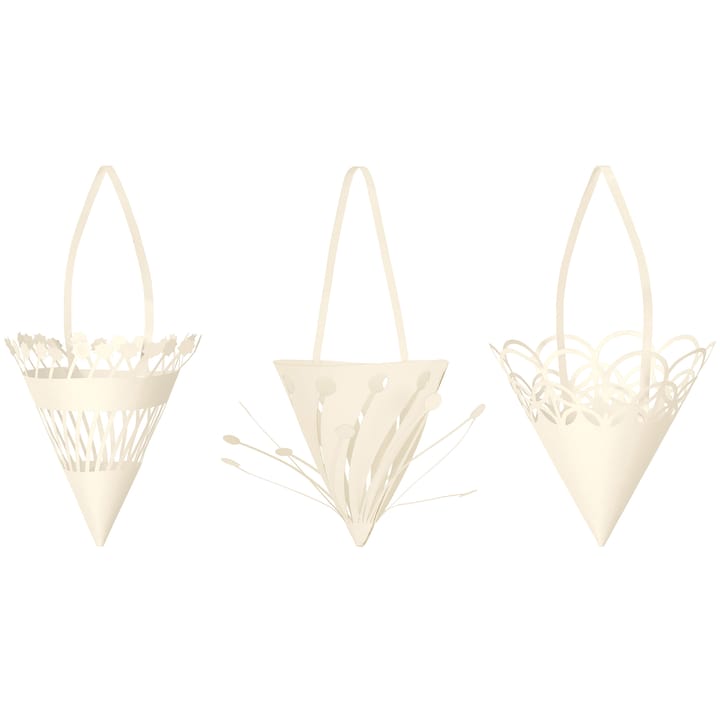 Hangende kerstpuntzak Ø10cm  3-pack - Off-white - Ferm Living