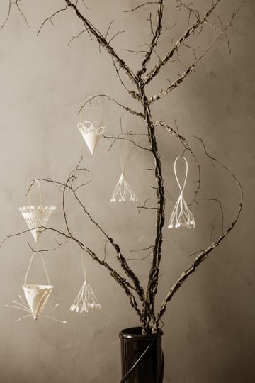 Hangende kerstpuntzak Ø10cm  3-pack - Off-white - Ferm Living