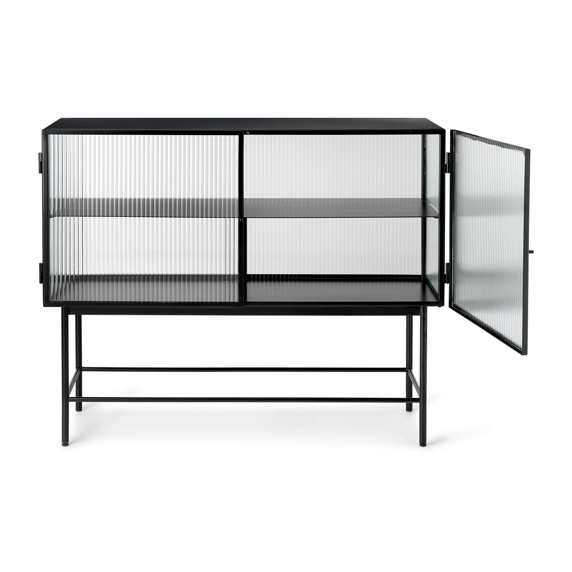 Haze sideboard, Black-golvend glas Ferm Living