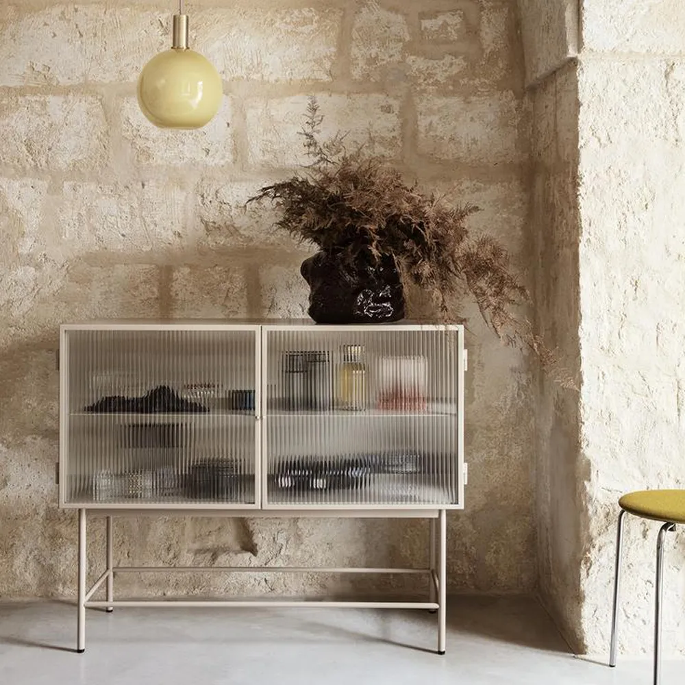 Haze sideboard, cashmere, golvend glas Ferm Living