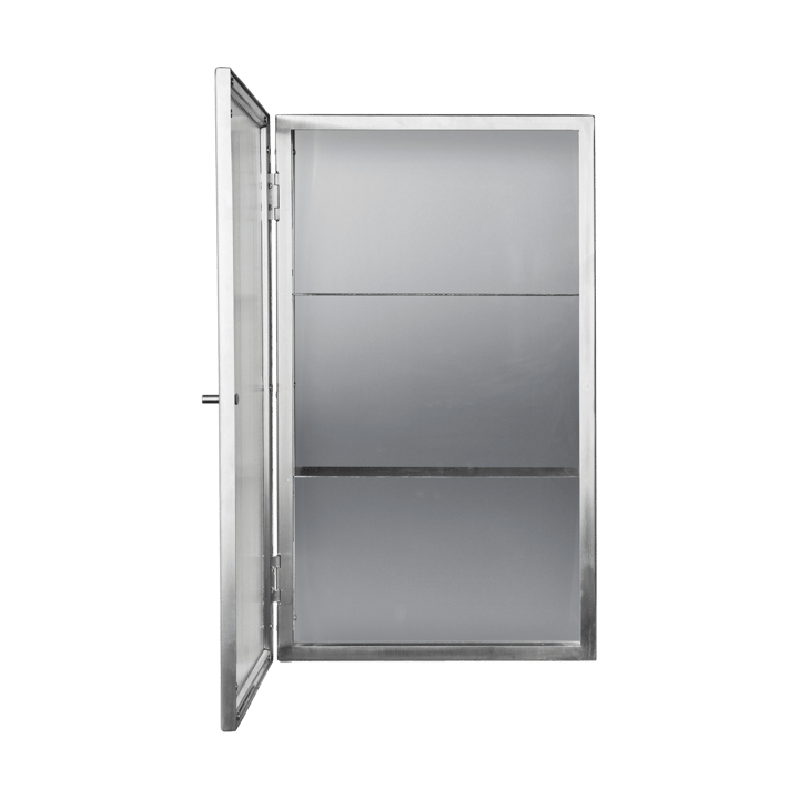 Haze wandkastje, Reeded glass - stainless steel Ferm Living