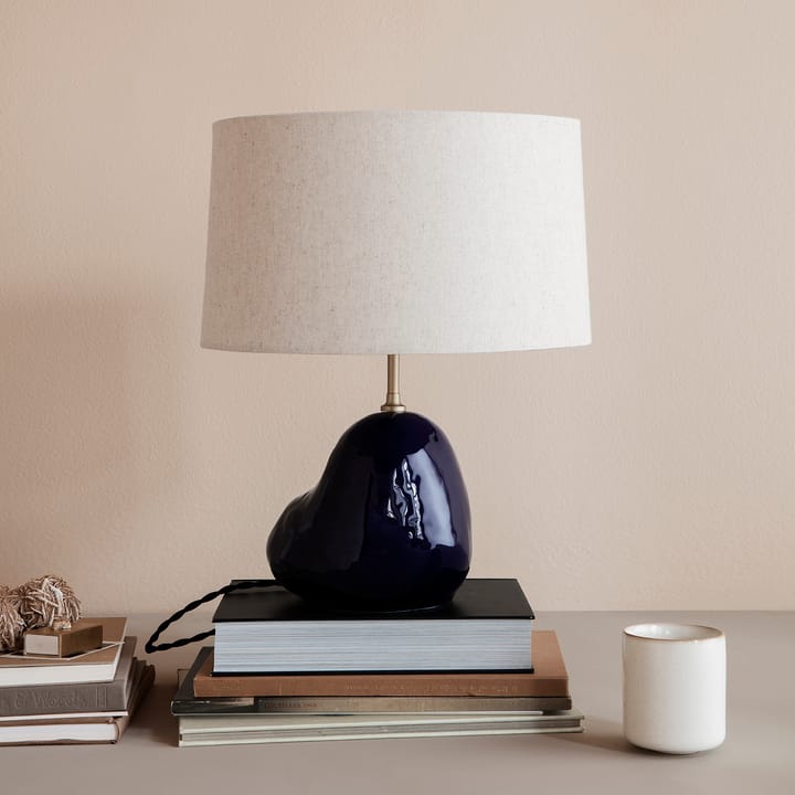 Hebe lampvoet small, Deep blue glanzend Ferm Living