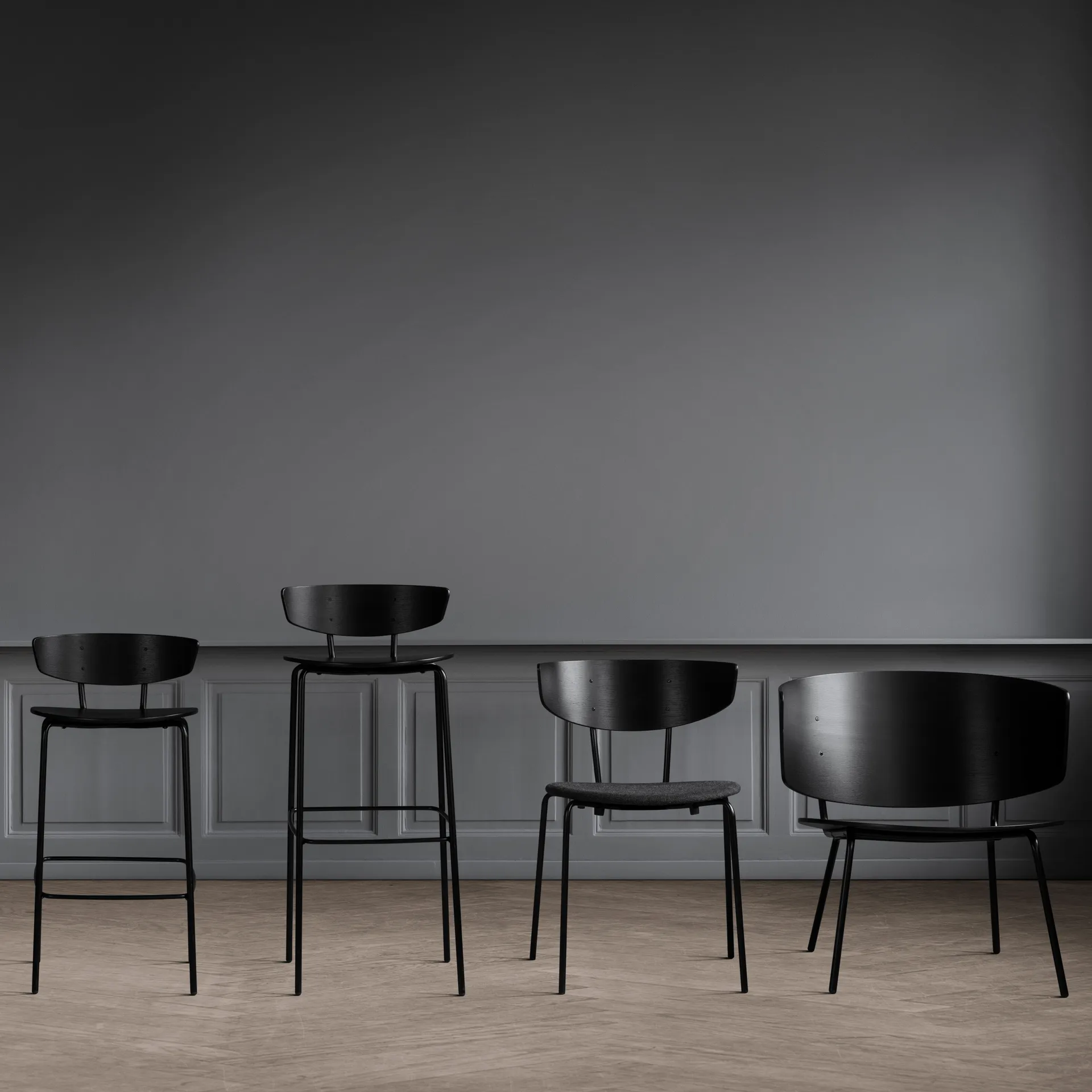 Herman barkruk laag, zwart Ferm Living