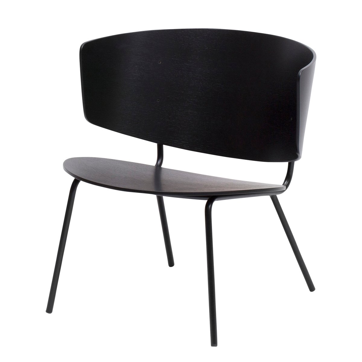 Ferm Living Herman loungestoel Zwart | Scandinavisch Interieur | Stoelen | Zwart