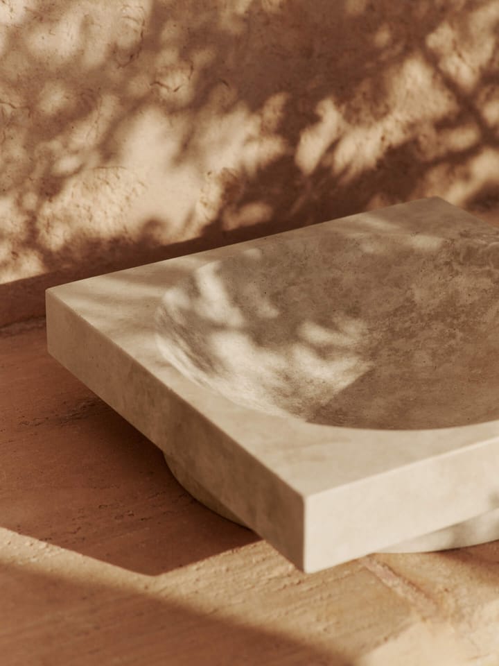 Hew decoratieschaal laag, Travertine Ferm Living