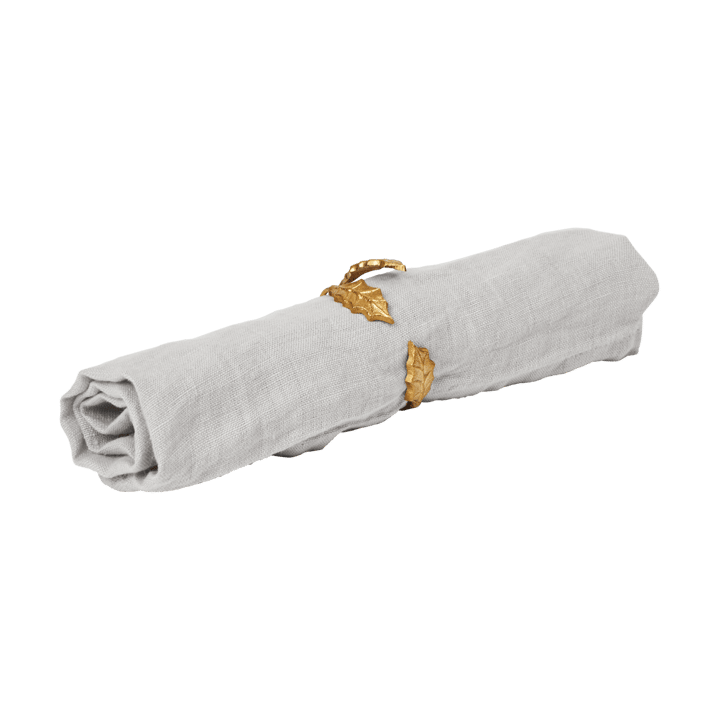 Holly leaf servetring Ø5,3 cm 4-pack, Brass Ferm Living