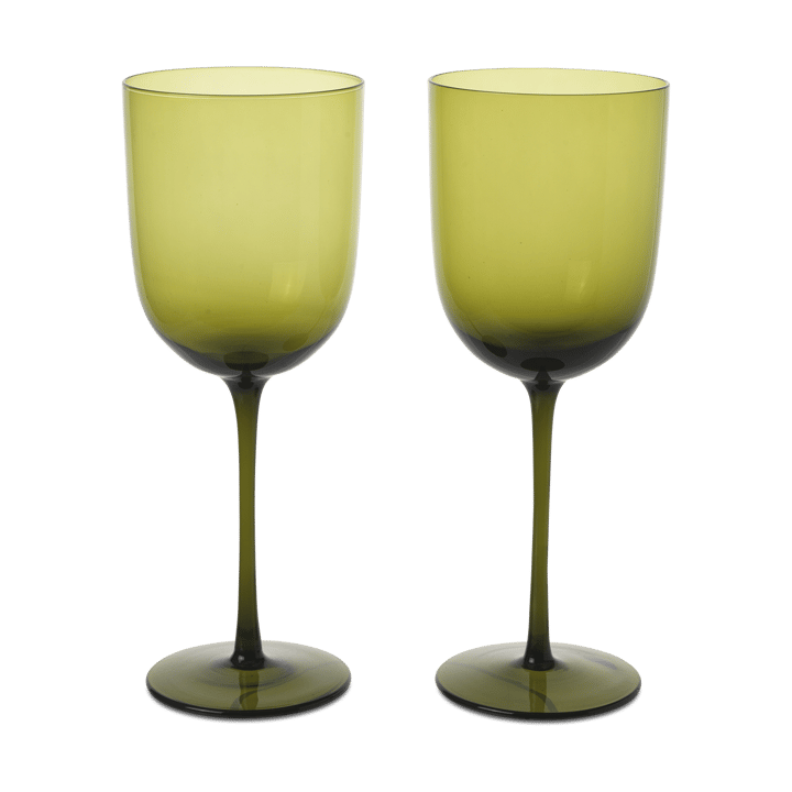 Host rodewijnglas 36 cl 2-pack - Mosgroen - Ferm Living