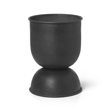 Hourglass bloempot extra small Ø21 cm - Zwart-donkergrijs - Ferm Living